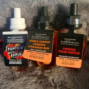 3 fall pumpkin scented wallflowers